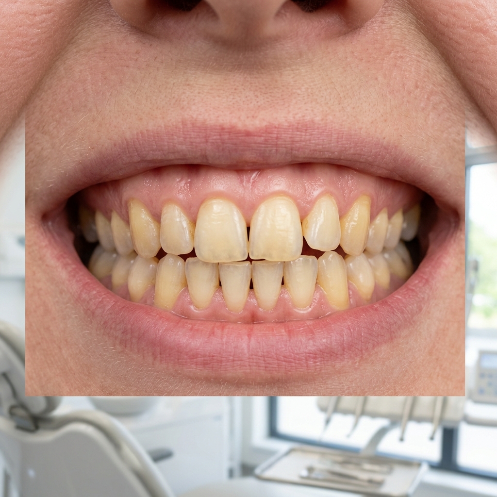 Before Smile Makeover - Discolored Gaps